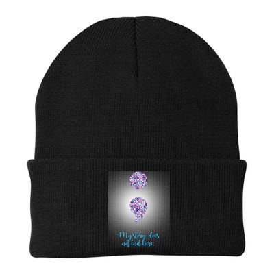 Mystery Does Not End Here Alzheimer's Awareness Knit Cap Winter Beanie
