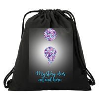 Mystery Does Not End Here Alzheimer's Awareness Drawstring Bag