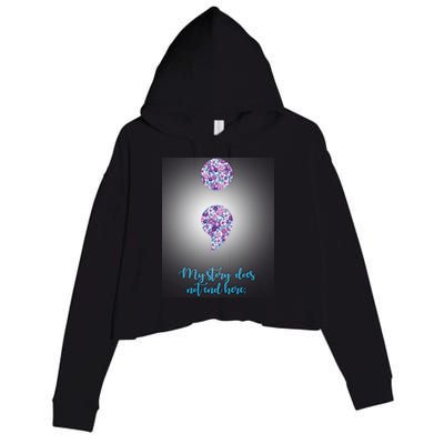 Mystery Does Not End Here Alzheimer's Awareness Crop Fleece Hoodie