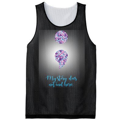 Mystery Does Not End Here Alzheimer's Awareness Mesh Reversible Basketball Jersey Tank