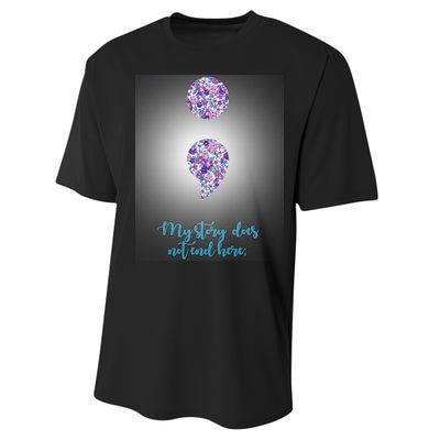 Mystery Does Not End Here Alzheimer's Awareness Performance Sprint T-Shirt