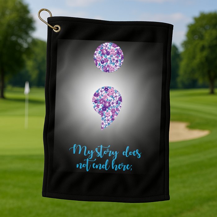 Mystery Does Not End Here Alzheimer's Awareness Golf Towel