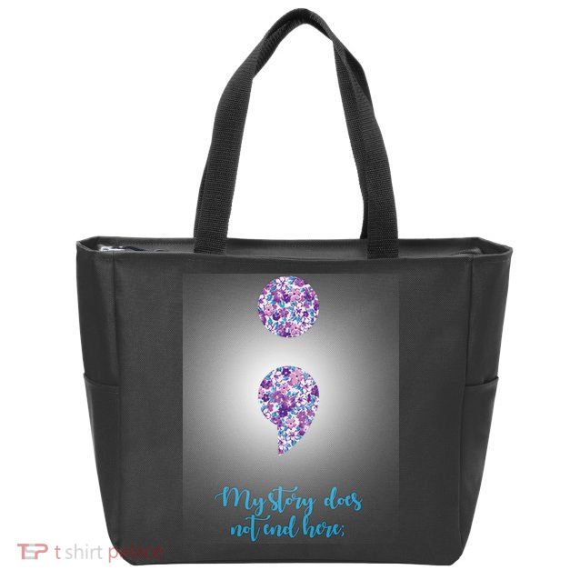Mystery Does Not End Here Alzheimer's Awareness Zip Tote Bag