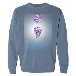 Mystery Does Not End Here Alzheimer's Awareness Garment-Dyed Sweatshirt