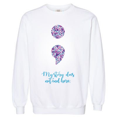 Mystery Does Not End Here Alzheimer's Awareness Garment-Dyed Sweatshirt