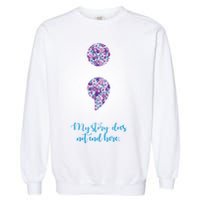 Mystery Does Not End Here Alzheimer's Awareness Garment-Dyed Sweatshirt