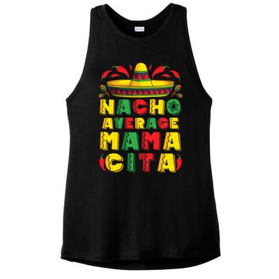 Mexican Dress Nacho Average Mamacita Cinco De Mayo Pregnancy Great Gift Ladies PosiCharge Tri-Blend Wicking Tank