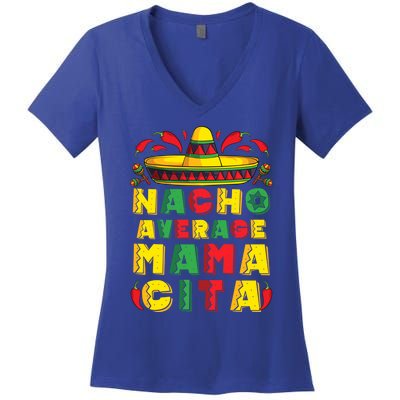 Mexican Dress Nacho Average Mamacita Cinco De Mayo Pregnancy Great Gift Women's V-Neck T-Shirt