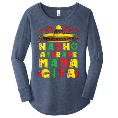 Mexican Dress Nacho Average Mamacita Cinco De Mayo Pregnancy Great Gift Women's Perfect Tri Tunic Long Sleeve Shirt