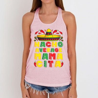 Mexican Dress Nacho Average Mamacita Cinco De Mayo Pregnancy Great Gift Women's Knotted Racerback Tank