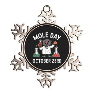 Mole Day October 23rd Funny Chemistry Teacher Graphic Metallic Star Ornament