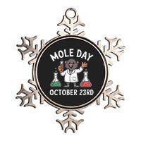 Mole Day October 23rd Funny Chemistry Teacher Graphic Metallic Star Ornament