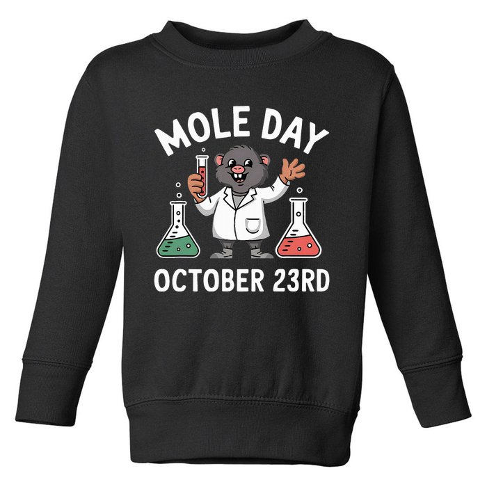 Mole Day October 23rd Funny Chemistry Teacher Graphic Toddler Sweatshirt