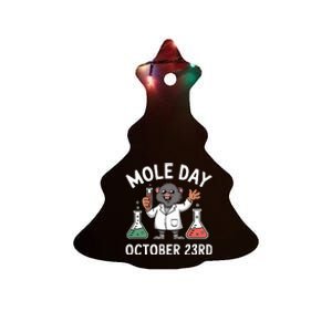 Mole Day October 23rd Funny Chemistry Teacher Graphic Ceramic Tree Ornament