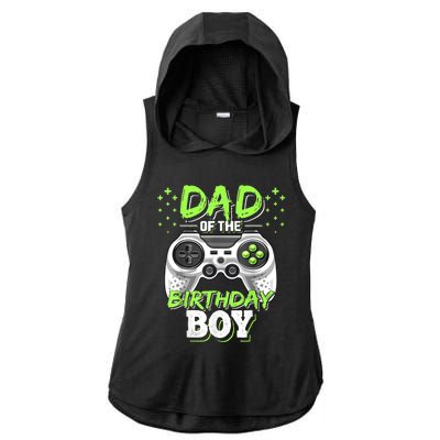 Men Dad Of The Birthday Boy Matching Video Gamer Birthday Party Ladies PosiCharge Tri-Blend Wicking Draft Hoodie Tank