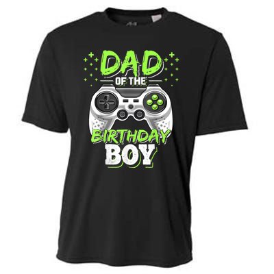 Men Dad Of The Birthday Boy Matching Video Gamer Birthday Party Cooling Performance Crew T-Shirt