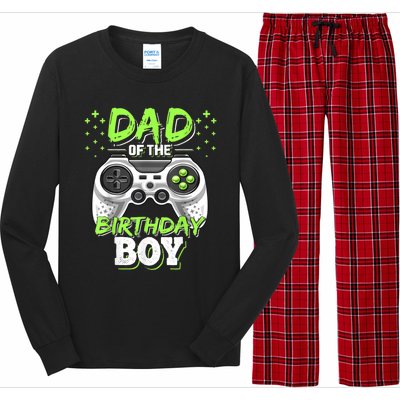 Men Dad Of The Birthday Boy Matching Video Gamer Birthday Party Long Sleeve Pajama Set