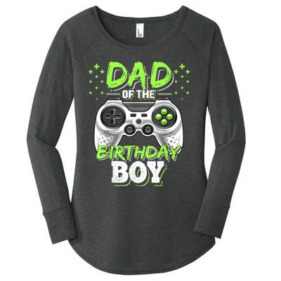 Men Dad Of The Birthday Boy Matching Video Gamer Birthday Party Women's Perfect Tri Tunic Long Sleeve Shirt