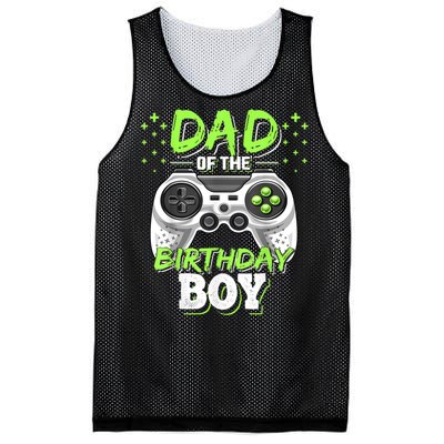 Men Dad Of The Birthday Boy Matching Video Gamer Birthday Party Mesh Reversible Basketball Jersey Tank