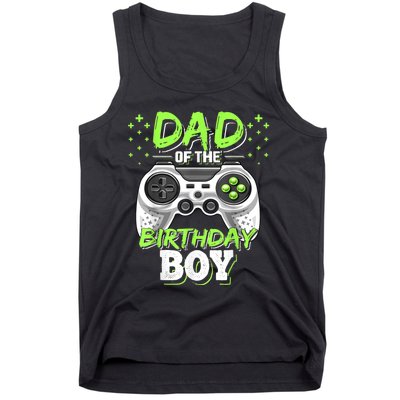 Men Dad Of The Birthday Boy Matching Video Gamer Birthday Party Tank Top