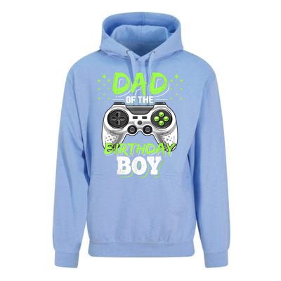 Men Dad Of The Birthday Boy Matching Video Gamer Birthday Party Unisex Surf Hoodie