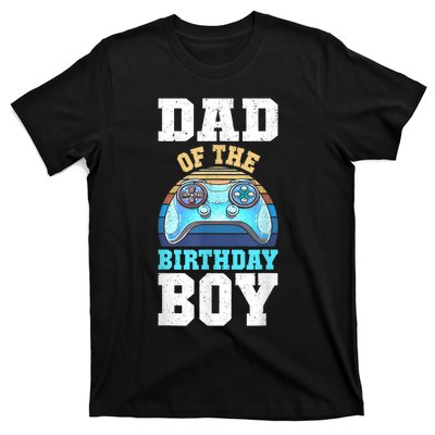 Men Dad Of The Birthday Boy Matching Video Gamer Birthday Party T-Shirt