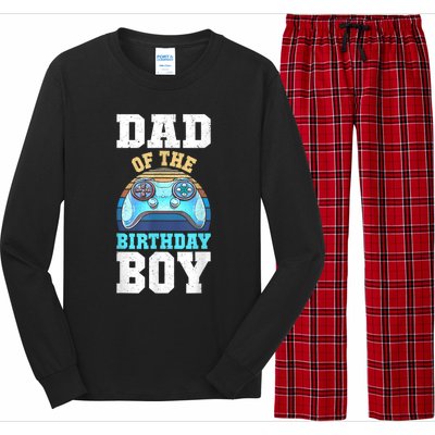 Men Dad Of The Birthday Boy Matching Video Gamer Birthday Party Long Sleeve Pajama Set