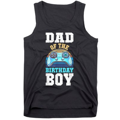 Men Dad Of The Birthday Boy Matching Video Gamer Birthday Party Tank Top