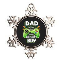 Men Dad Of The Birthday Boy Matching Video Gamer Birthday Party Metallic Star Ornament