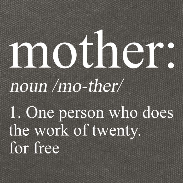 Mother Definition One Person Who Does The Work Of Twenty For Free Cotton Canvas Backpack