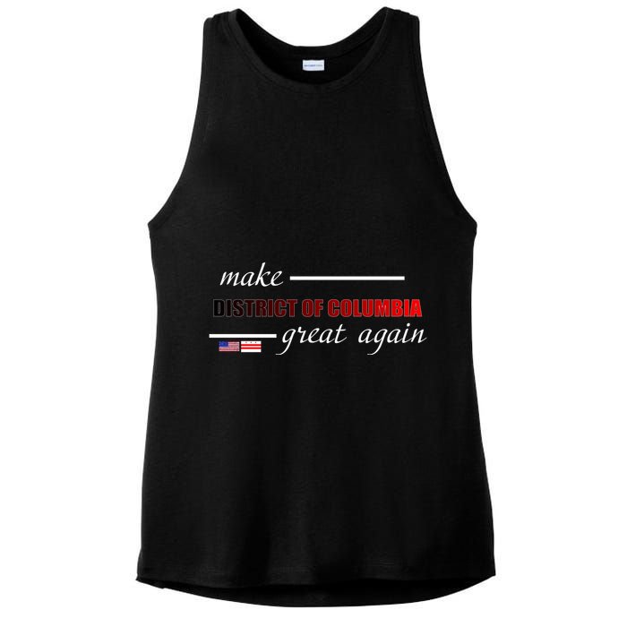 Make District Of Columbia Great Again Ladies PosiCharge Tri-Blend Wicking Tank