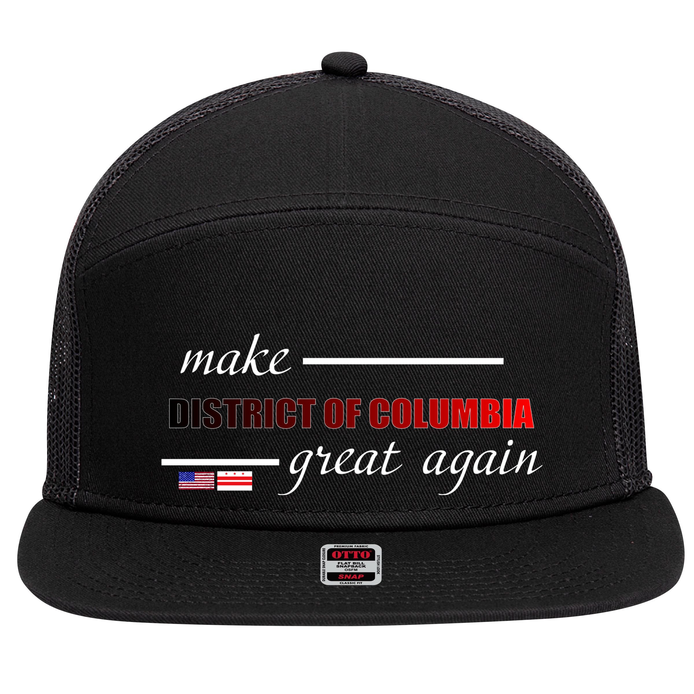 Make District Of Columbia Great Again 7 Panel Mesh Trucker Snapback Hat