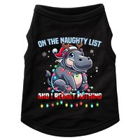 Moo Deng On The List Of Naughty And I Regret Nothing Xmas Doggie Tank