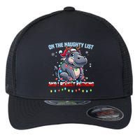 Moo Deng On The List Of Naughty And I Regret Nothing Xmas Flexfit Unipanel Trucker Cap