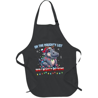 Moo Deng On The List Of Naughty And I Regret Nothing Xmas Apron