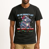 Moo Deng On The List Of Naughty And I Regret Nothing Xmas Tall T-Shirt