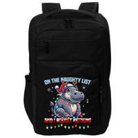 Moo Deng On The List Of Naughty And I Regret Nothing Xmas Impact Tech Backpack