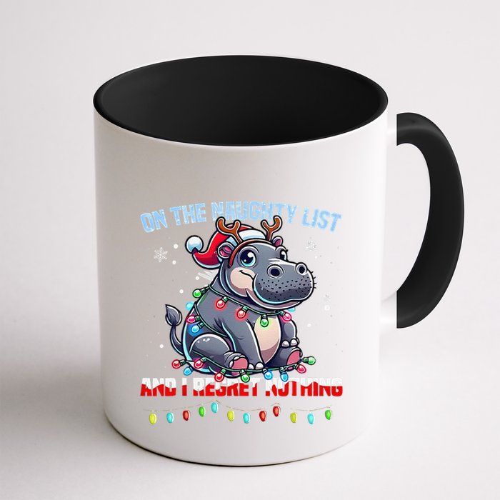Moo Deng On The List Of Naughty And I Regret Nothing Xmas Mug