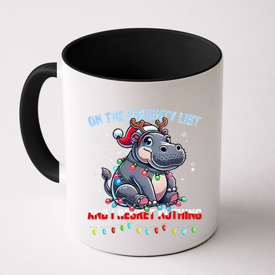 Moo Deng On The List Of Naughty And I Regret Nothing Xmas Mug