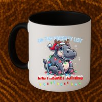 Moo Deng On The List Of Naughty And I Regret Nothing Xmas Mug