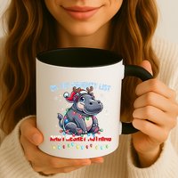 Moo Deng On The List Of Naughty And I Regret Nothing Xmas Mug