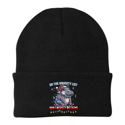 Moo Deng On The List Of Naughty And I Regret Nothing Xmas Beanie