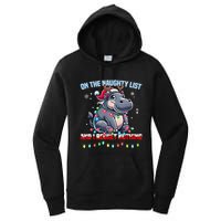 Moo Deng On The List Of Naughty And I Regret Nothing Xmas Women's Pullover Hoodie