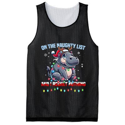 Moo Deng On The List Of Naughty And I Regret Nothing Xmas Mesh Reversible Basketball Jersey Tank