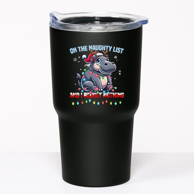 Moo Deng On The List Of Naughty And I Regret Nothing Xmas Tumbler