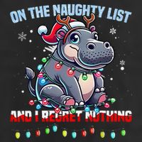 Moo Deng On The List Of Naughty And I Regret Nothing Xmas Trucker Hat