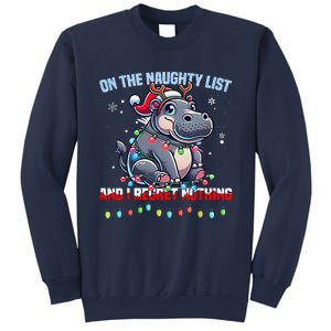 Moo Deng On The List Of Naughty And I Regret Nothing Xmas Sweatshirt