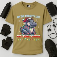 Moo Deng On The List Of Naughty And I Regret Nothing Xmas Performance Shirt
