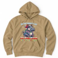 Moo Deng On The List Of Naughty And I Regret Nothing Xmas Hoodie