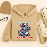 Moo Deng On The List Of Naughty And I Regret Nothing Xmas Hoodie